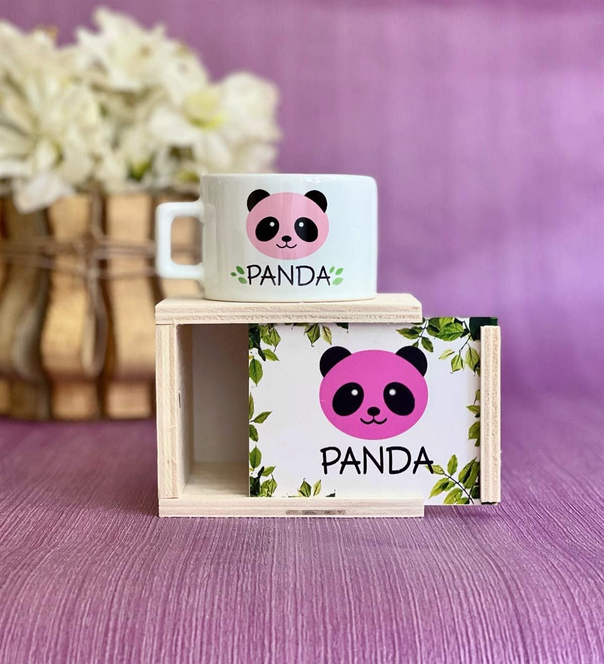 Pembe Panda Tasarımlı Kutulu Kupa
