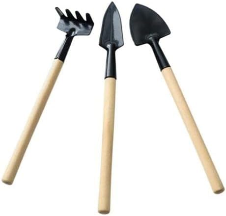 3 Parça Mini Bitki Hobi Seti - Bahçe Saksı Sukulent Bakım Çapa-Tırmık-Kürek