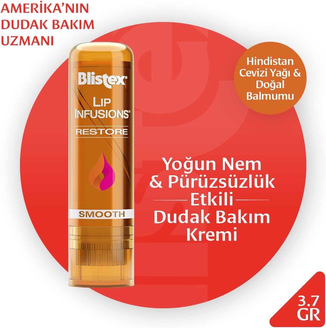 Lip Infusion Restore - Yoğun Nem, Yumuşaklık ve Pürüzsüzlük Etkili Yenileyici Dudak Kremi- 3.7gr