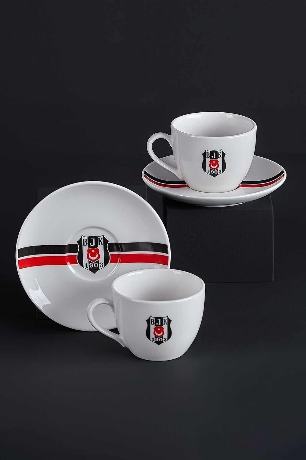 Neva N3427 Lisanslı Çizgili 2'li Çay Fincan Takımı-bjk