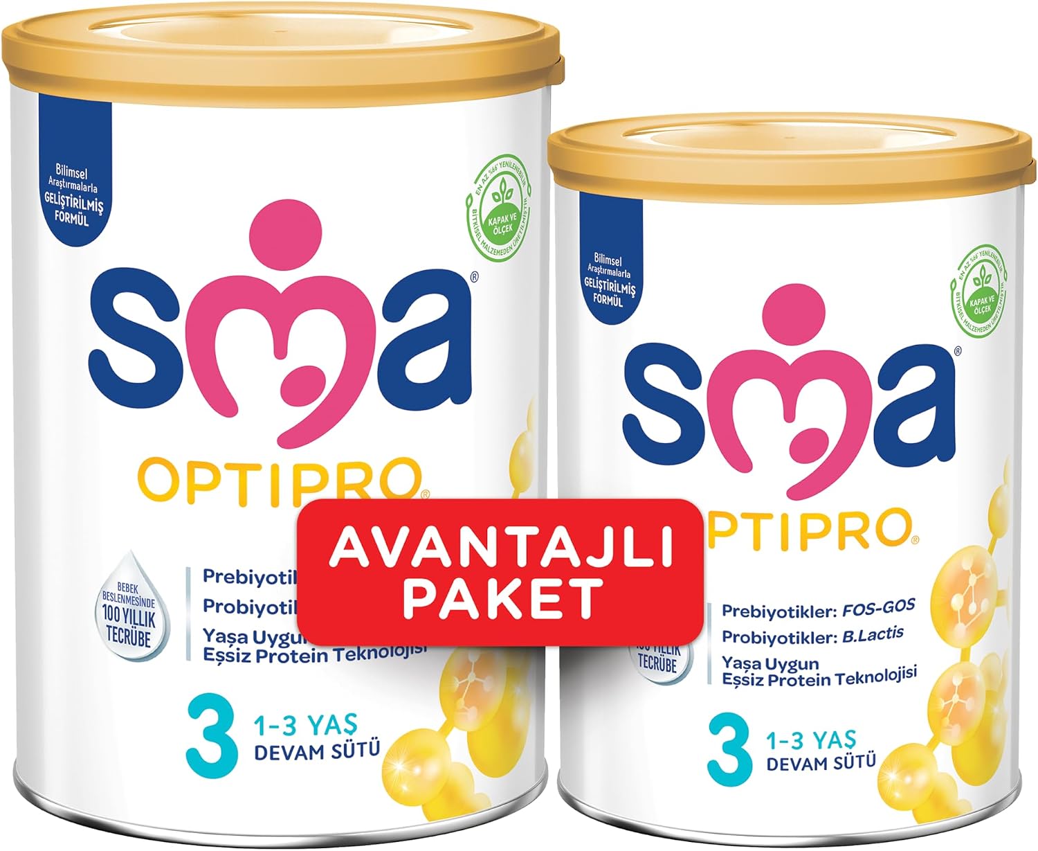 SMA Optipro 3 Devam Sütü 1-3 Yaş, 400+800 g