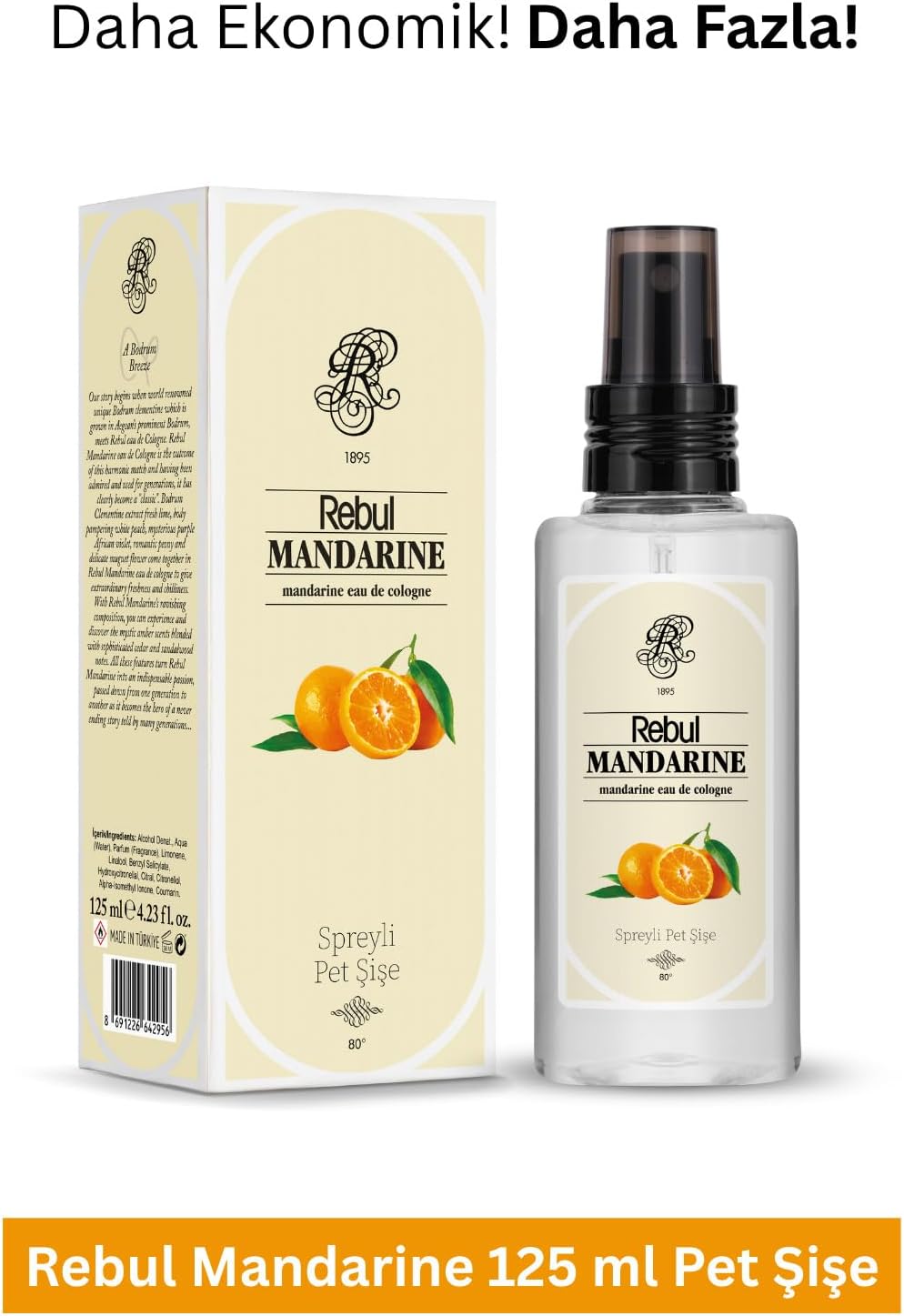 Mandalina Eau De Cologne 125 ml Kutulu