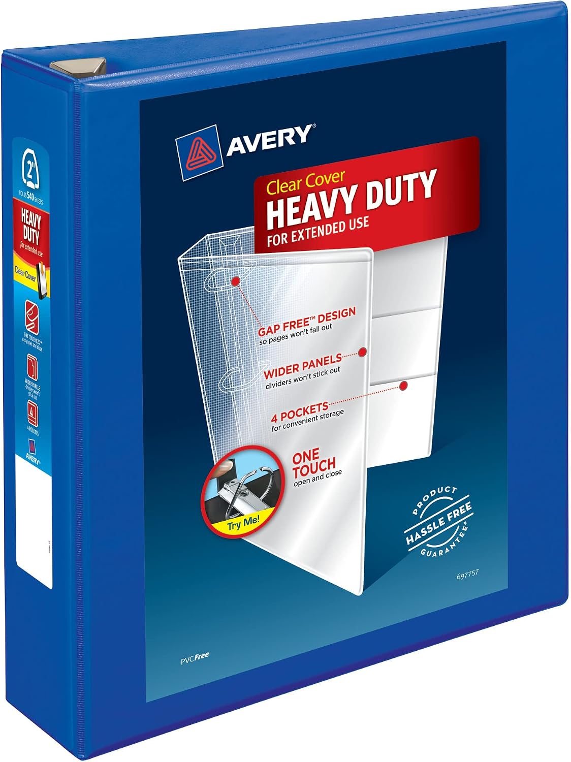 Dosya klasörü, sağlam 1 paket 2,0 inç Pacific Blue