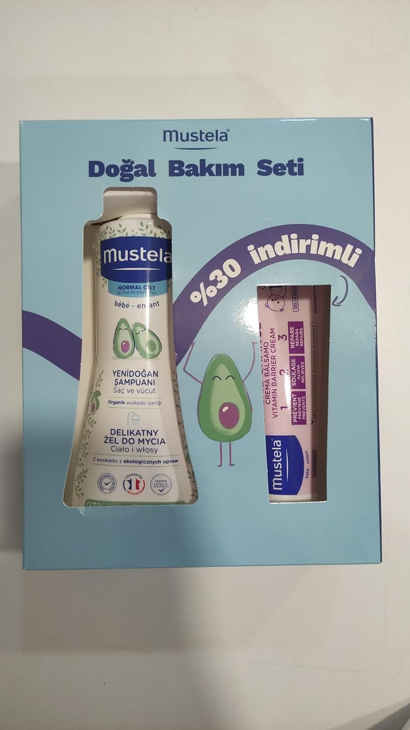 Yenidoğan Şampuanı (500 ml) + Vitamin Bariyer 1.2.3 Pişik Kremi (100 ml) avantajlı bakım seti