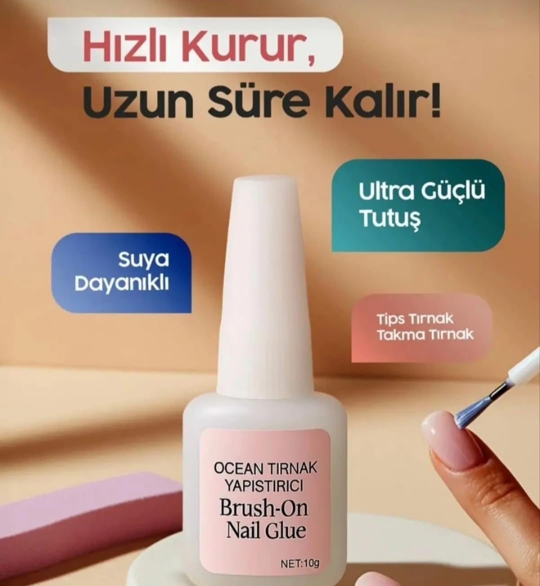 Fırçalı Tırnak Yapıştırıcı Brush-On Nail Glue 10g