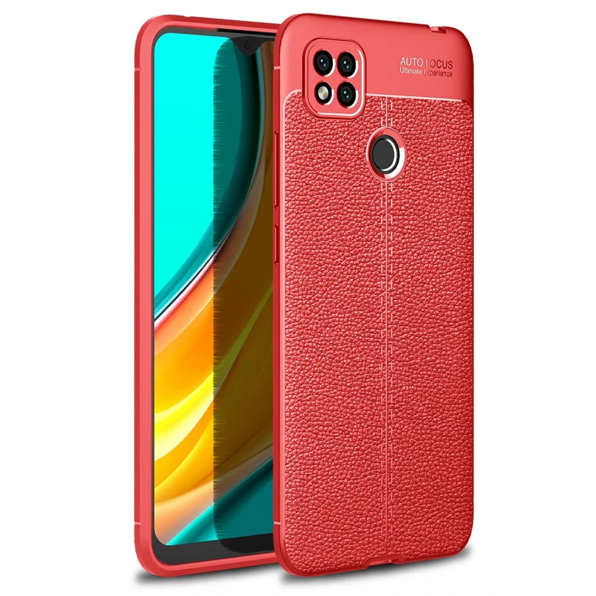 Xiaomi Redmi 9C Kılıf Auto Focus Kapak - Kırmızı