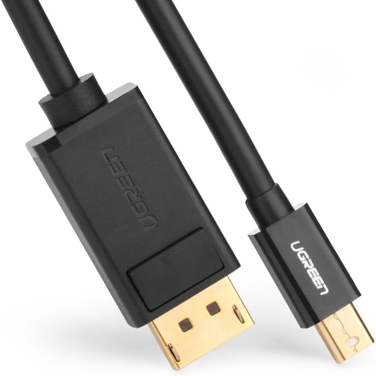 4K Mini Display Port to Display Port Dönüştürücü Kablo 1.5 Metre Siyah