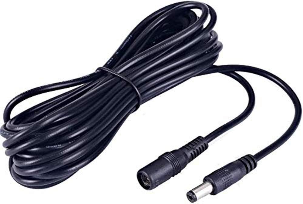 4385 Dc Adaptör Uzatma Kablosu 5 m 5.5mm x 2.1mm Dişi Erkek, Siyah