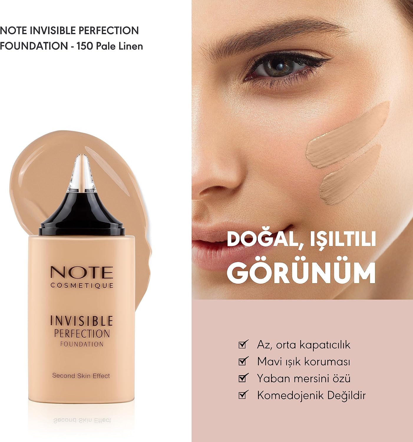 Cosmetics Invisible Perfection 150 Pale Linen Fondöten