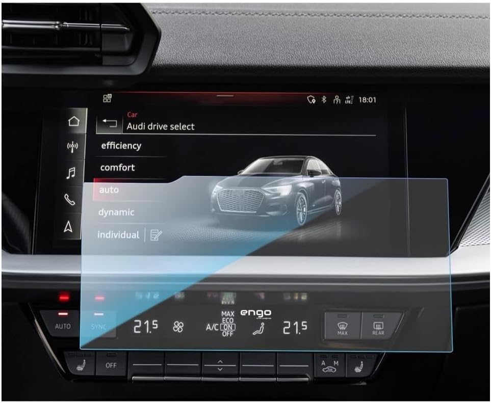 Audi A3 10.1 İnç İle Uyumlu Ekran Koruyucu Multimedya Nano Şeffaf