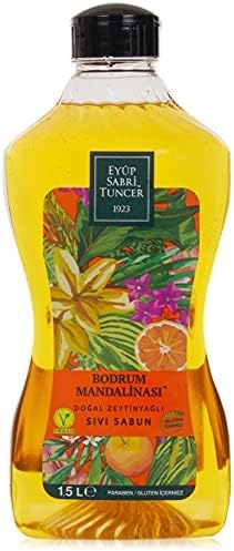 Eyüp Sabri Tuncer Doğal Zeytinyağlı Sıvı Sabun, Bodrum Mandalinası, 1,5 L Pet Şişe (1 x 1500 ml)