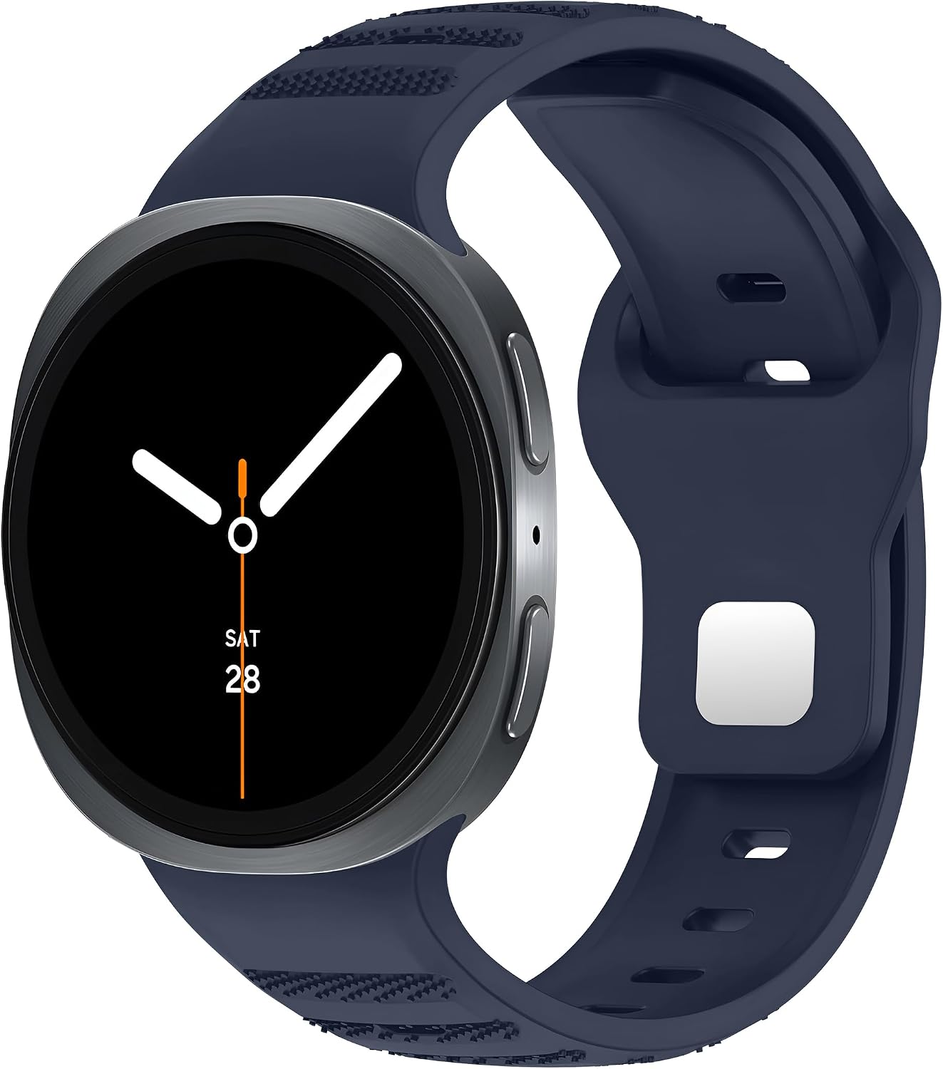 Samsung Galaxy Watch 9/8 (40mm/44mm) ve Watch 8 Classic (46mm) ile Uyumlu Konforlu ve Yumuşak Rugged Silikon Kordon