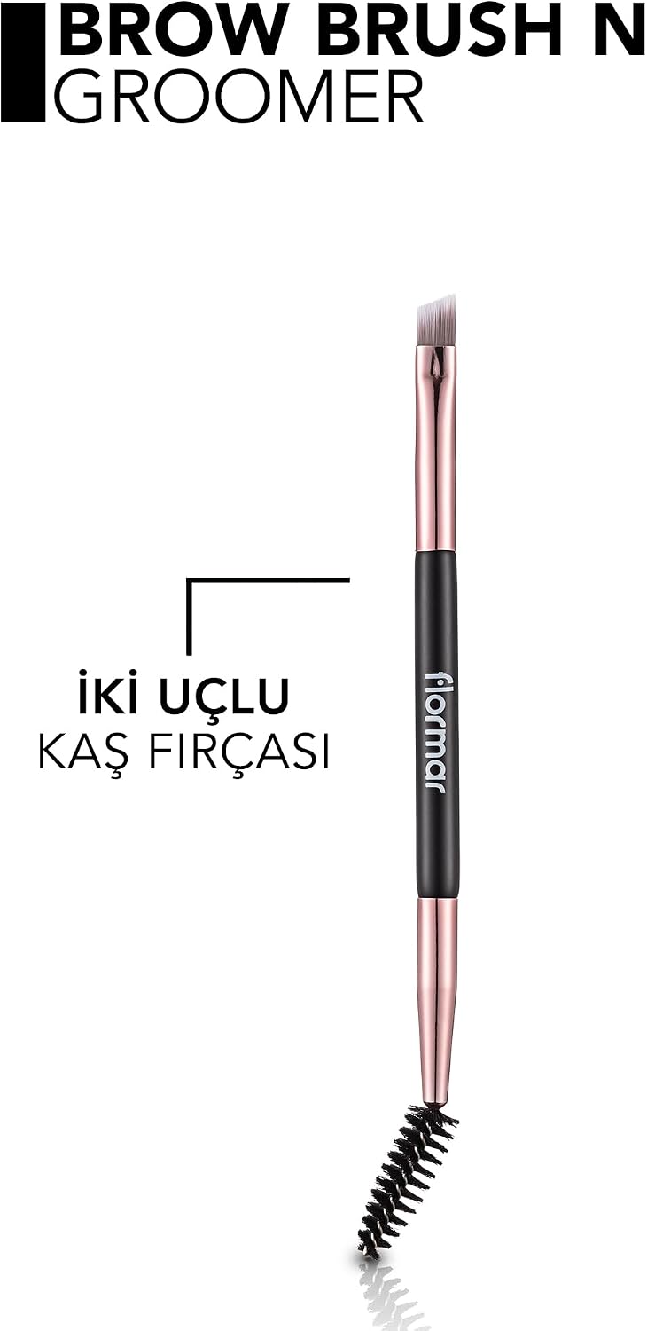 İki Uçlu Ergonomik Kaş Şekillendirme & Boyama Fırçası