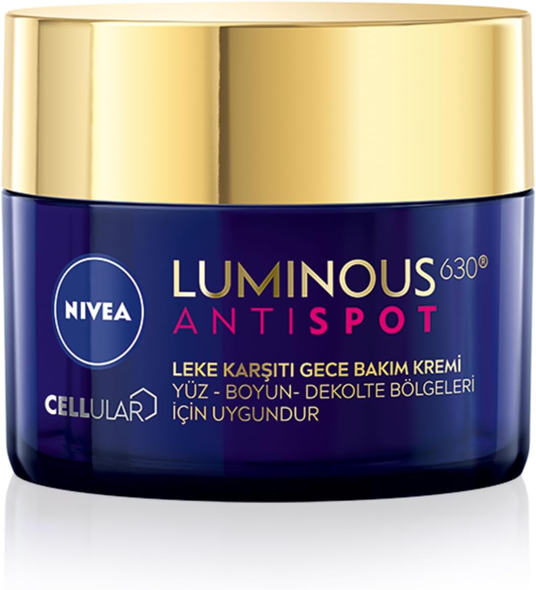 Luminous630 Leke Karşıtı Gece Yüz Bakım Kremi 50ml,Nemlendirici,Hyaluronik Asit,Thiamidol,Tüm Cilt ve Leke Tipleri