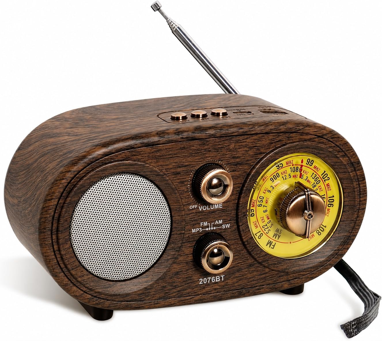 Bluetooth FM/AM/SW Retro Radyo 1200 mAh TF Kart USB NS-803A