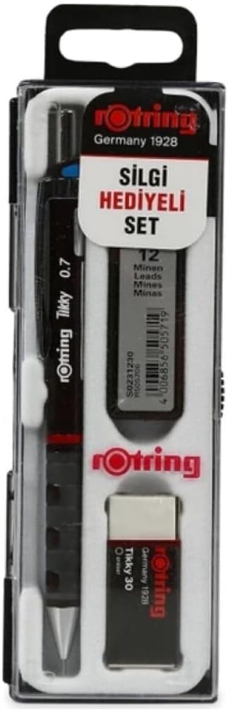 Tikky Okul Seti 0.7 mm Bordo Versatil Kalem, Silgi, Uç