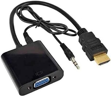 Hdmi To Vga Ses Destekli Monitör Dönüştürücü Kablo Çevirici Adaptör