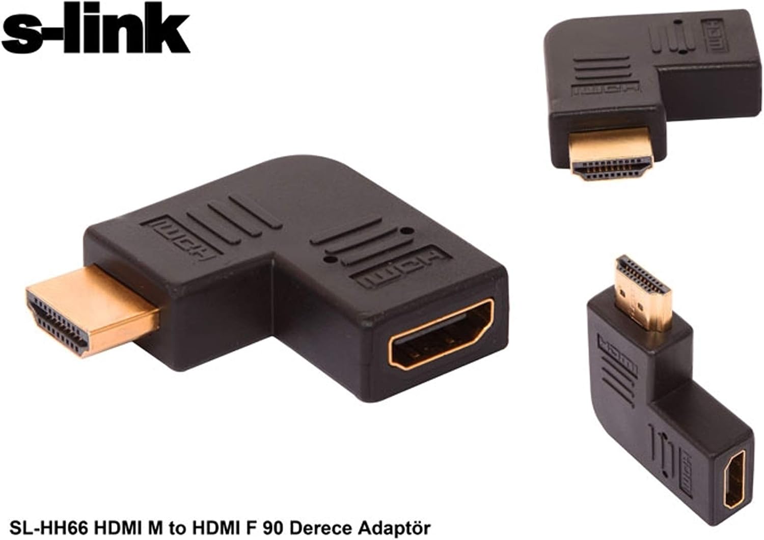 SL-HH66 HDMI M to HDMI F 90 Derece Adaptör