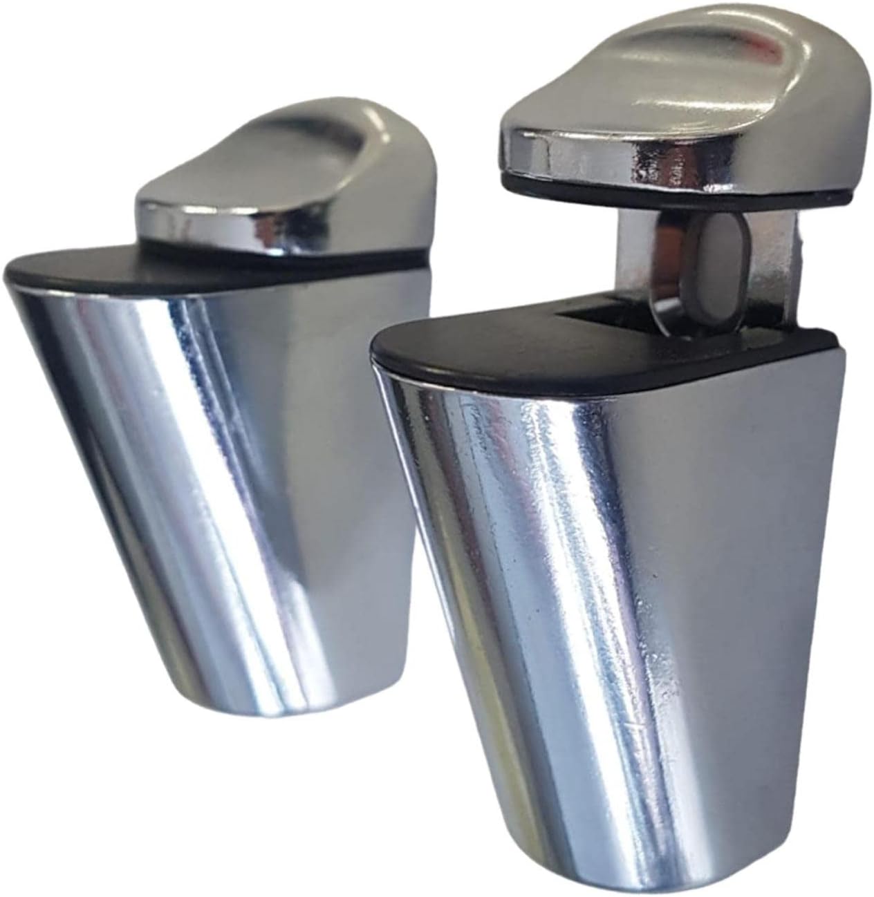 Pelikan Ayarlanabilir Etajer Cam Tutucu Ahşap Raf Tutucu Cam Etejeri Metal Vidalı Krom (4 ADET)