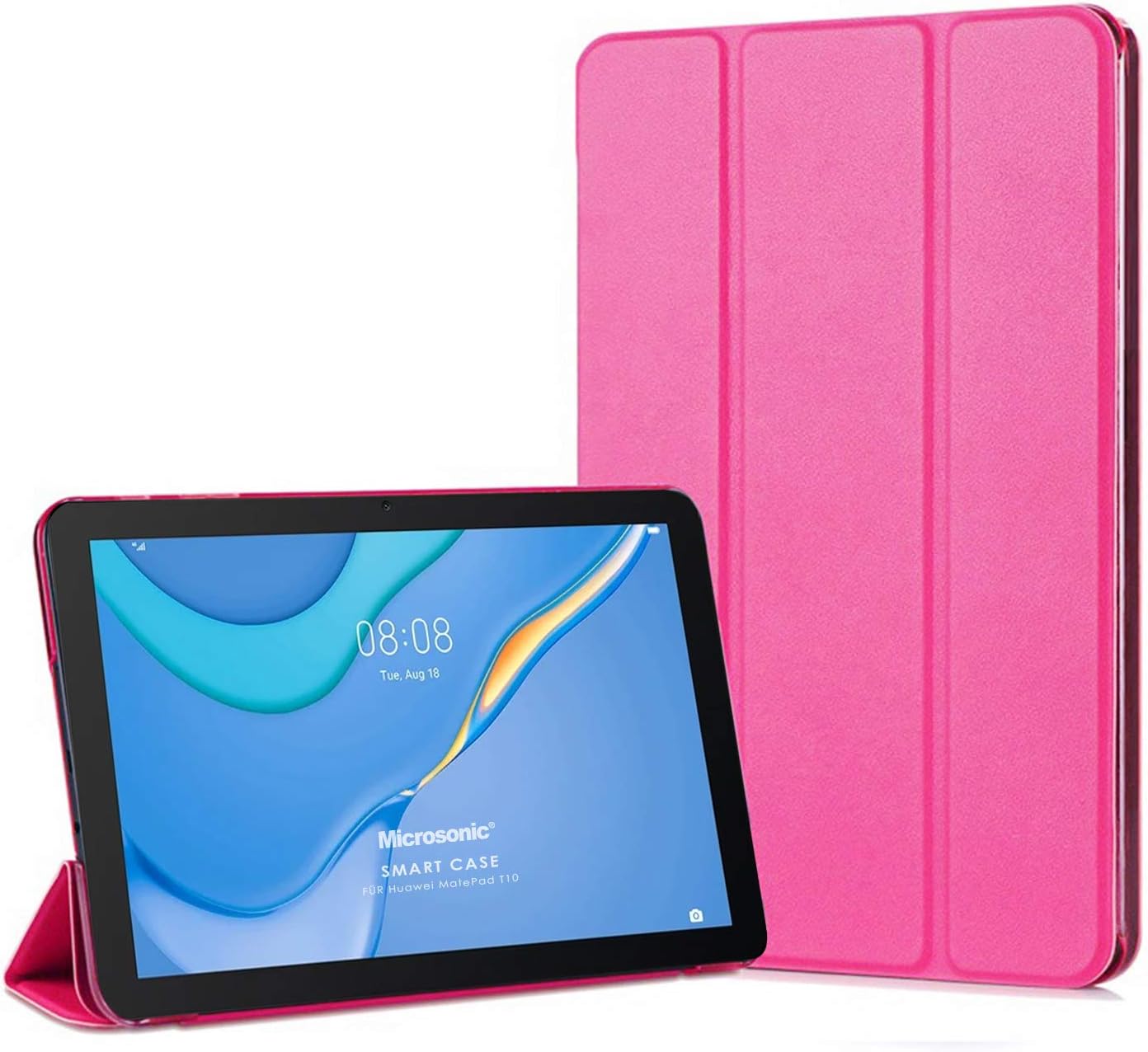 Huawei MatePad SE için Kılıf Slim Translucent Back Smart Cover Pembe [MatePad SE ile Uyumlu Kılıf - Pembe]
