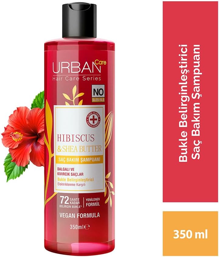 Hibiscus & Shea Butter Bukle Belirginleştirici Saç Bakım Şampuanı, 350 Mililitre, Vegan