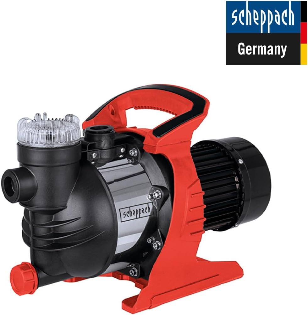 Bahçe pompası GP1400JET ev su pompası | 1300 W – 6000 l/saat basma miktarı | 4,8 bar basma basıncı | 8 m yüksekliği – 48 m basma yüksekliği | taşıma sapı dahil | kuyu pompası sulama