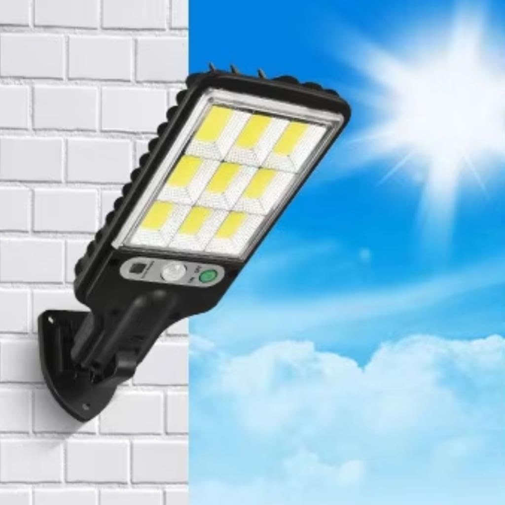 Solar Duvar LEDİ 3 Farklı Işık Modlu Güneş Enerjisiyle Şarj Olan Dış Mekan Uyumlu Kumandalı