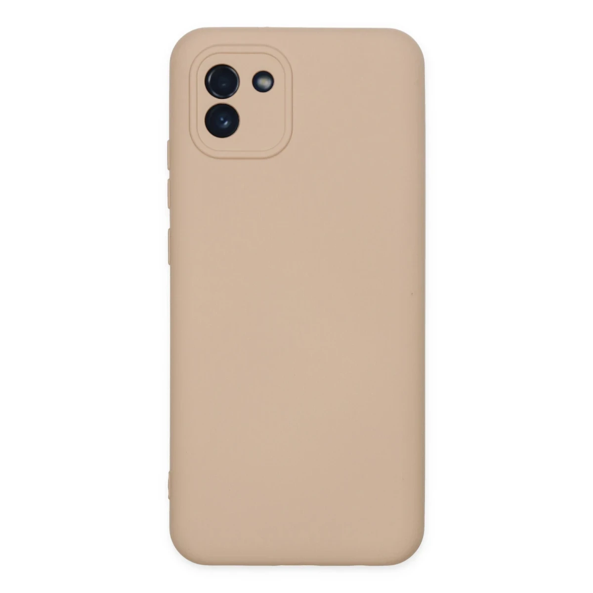 Samsung Galaxy A03 Kılıf Nano içi Kadife Silikon - Pudra