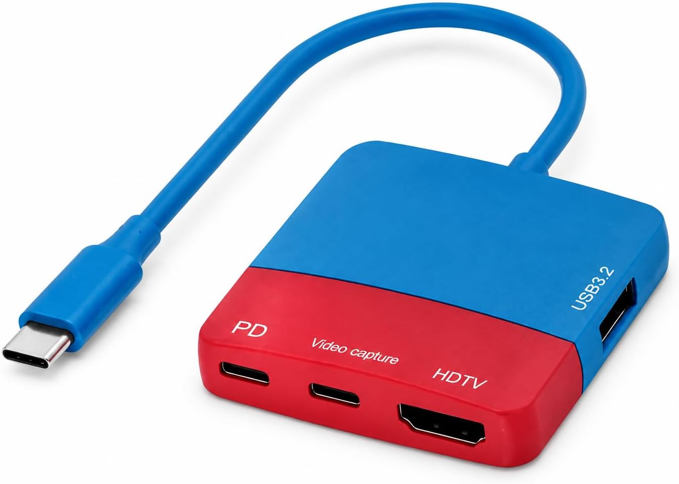 Nintendo Switch ile Uyumlu USB-C Video Capture ve Docking Station, 4-in-1 PD 100W Hızlı Şarj, 1080/60Hz Capture-out, 4K Loop-out, USB 3.2 Veri Transferi | ZR1282