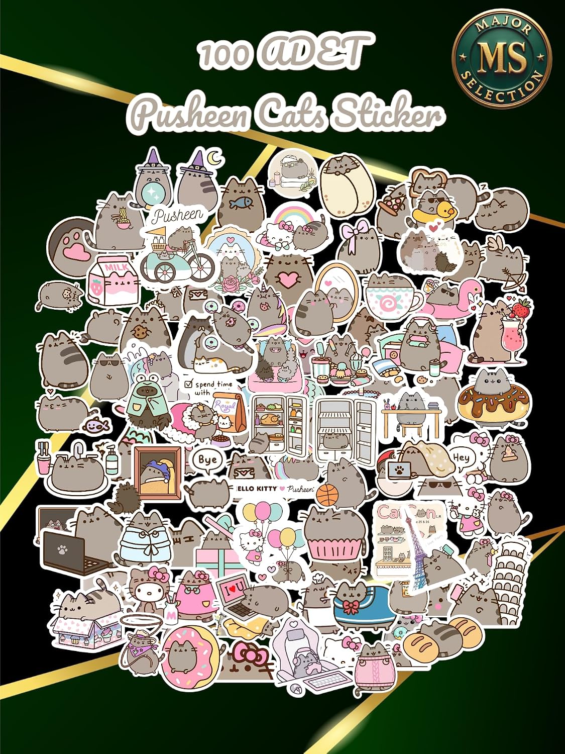 100’lü Sevimli Kedi Sticker Seti – Suya Dayanıklı, Renkli ve Eğlenceli Çıkartmalar – Laptop, Defter, Tablet, Ajanda ve Daha Fazlası İçin Uygun