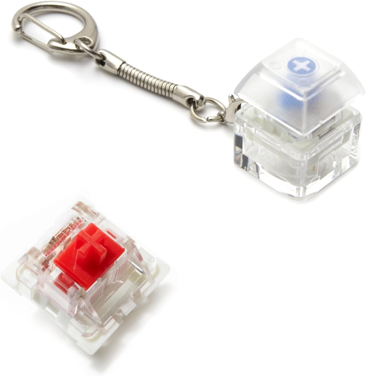 Outemu Blue Ve Red Mavi Ve Kırmızı Mekanik Switch Tuş Stres Atma Buton Test Anahtarlık Keycap