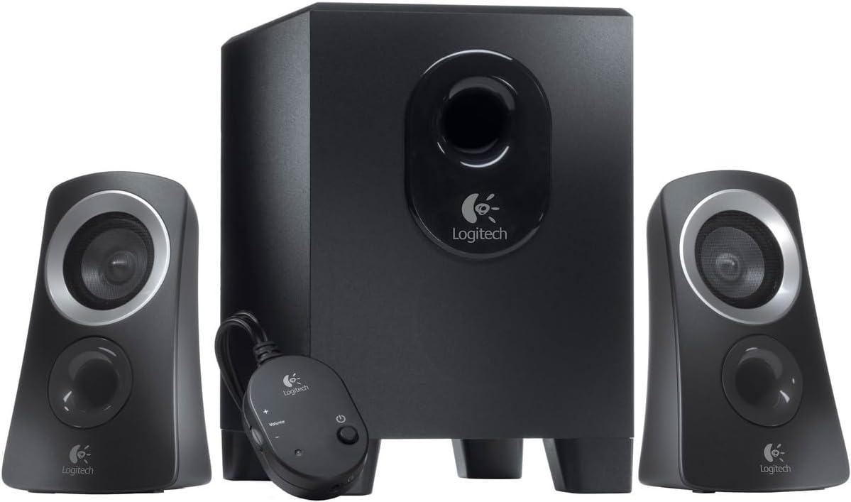 Z313 2.1 Subwoofer’lı Hoparlör Sistemi, 3.5 mm Giriş ve Kulaklık Jakı, Kablolu Kontrol Bölmesi, Kompakt Tasarım, Siyah