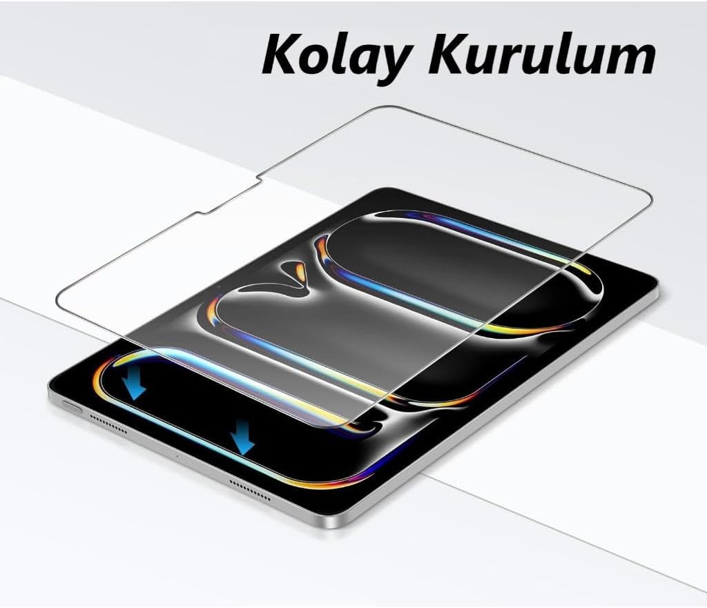 Apple iPad Pro 13 İnç İle Uyumlu Ekran Koruyucu 9h Temperli Kırılmaz Esnek Nano Cam, Çizilmeye Ve Darbeye Dayanıklı Koruma, Hd Şeffaf 2024