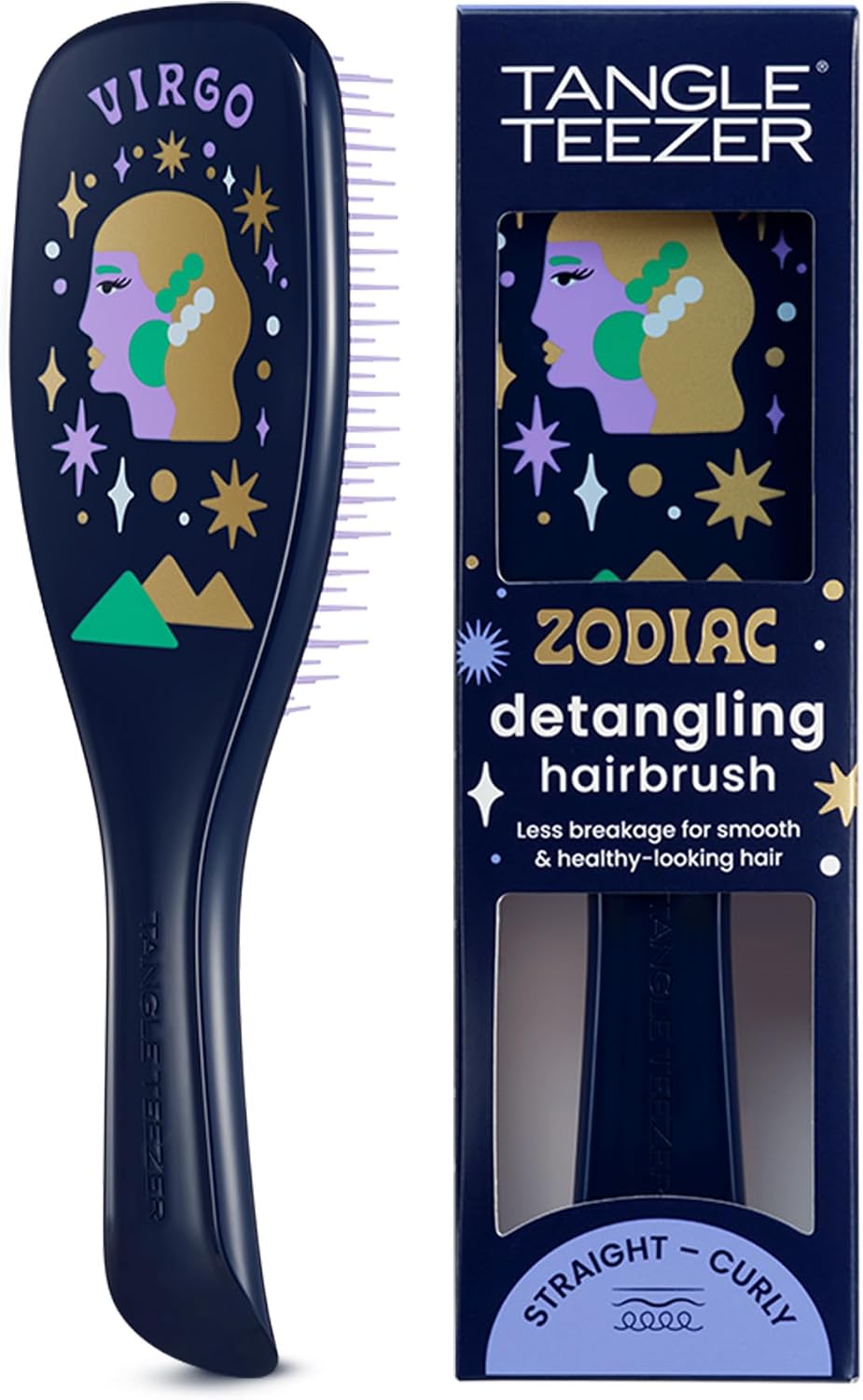 Zodiac The Ultimate Detangler Virgo Saç Açıcı Tarak Düz ve Kıvırcık Saçlar Başak Burcu