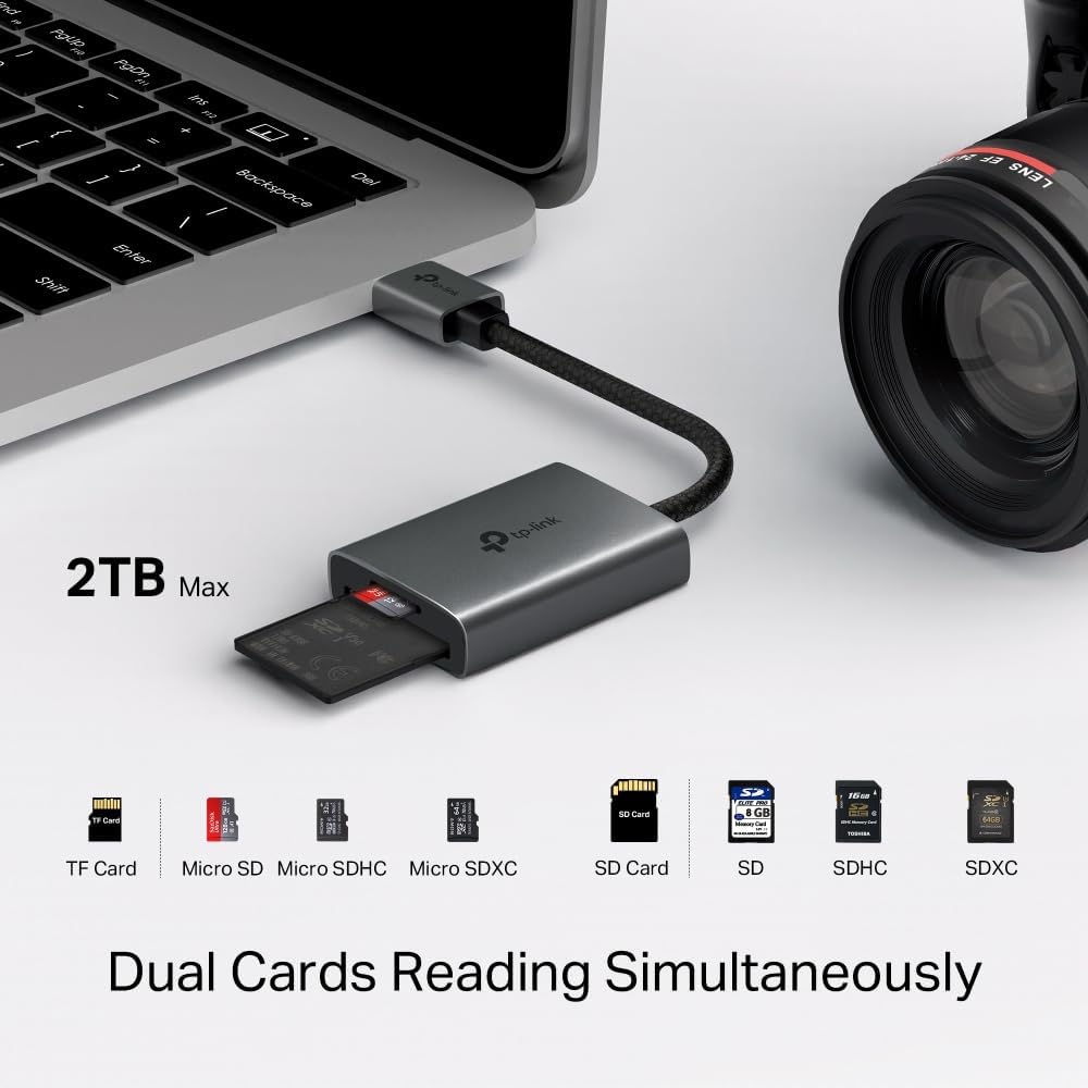 Hafıza kartı okuyucu, SD kart okuyucu, USB SD ve microSD 2 TB'a kadar, USB 3.0, UHS-I 200 MB/s, aynı anda iki kart okuma ve yazma, UA430