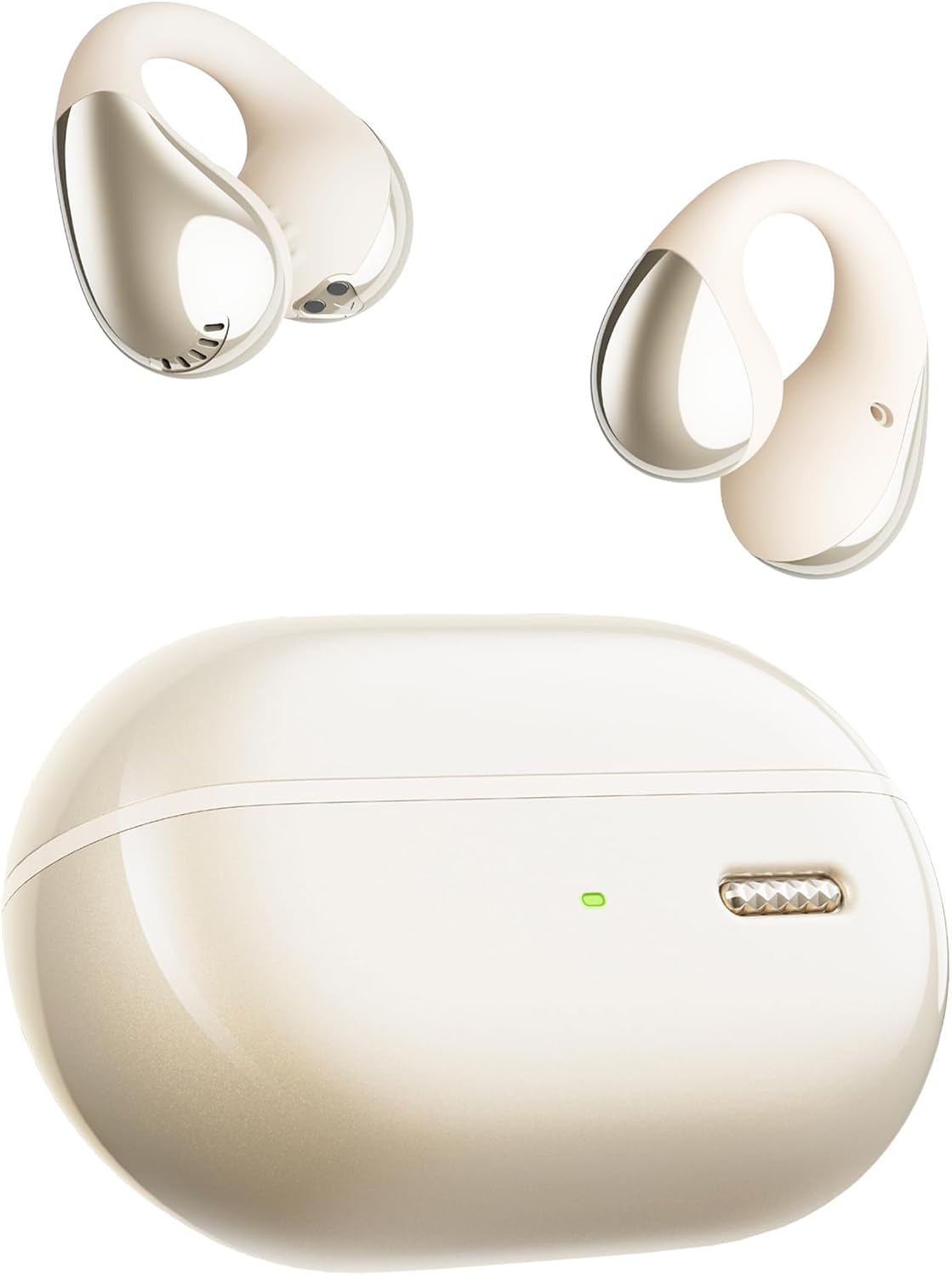 PearlClip Pro Hi-Res LDAC ENC OWS Kablosuz Bluetooth 6.0 Kulaklık Bej