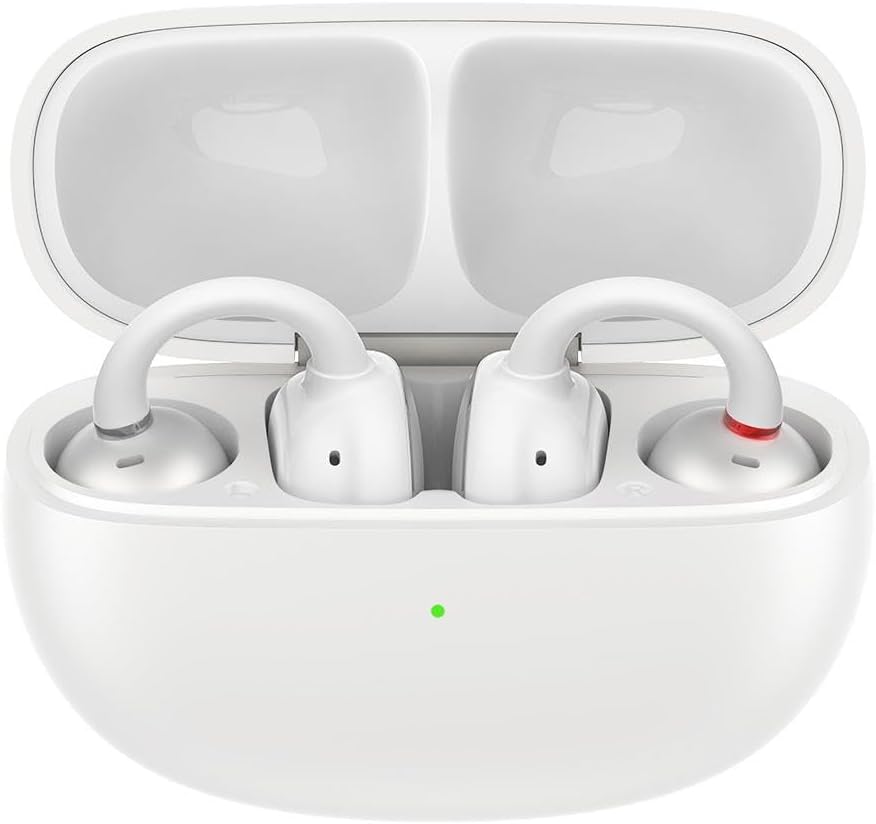 Clip Open Ear Adaptif Konforlu Kulaklık - Bluetooth 6.0-40 Saat Oynatma Süresi - IP55 - Beyaz ( Türkiye Garantili)