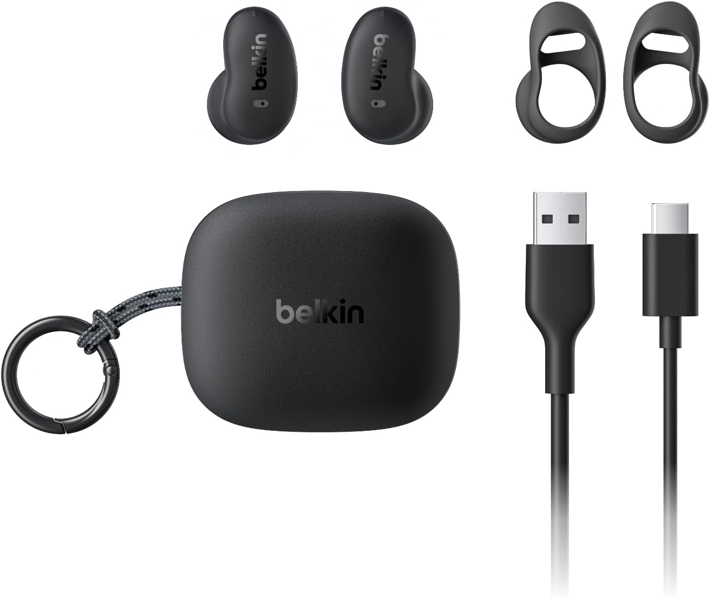 SoundForm Anywhere Kablosuz Kulak İçi Kulaklık, Hafif, Uzun Süreli Konfor Sunan Bluetooth Kulaklıklar, iPhone, iPad, Tablet, Dizüstü Bilgisayar, Bisiklet, Koşu için IPX4 Suya Dayanıklı, Siyah