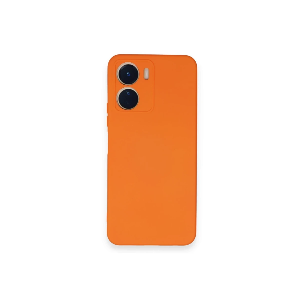 Vivo Y16 Kılıf Nano içi Kadife Silikon - Turuncu