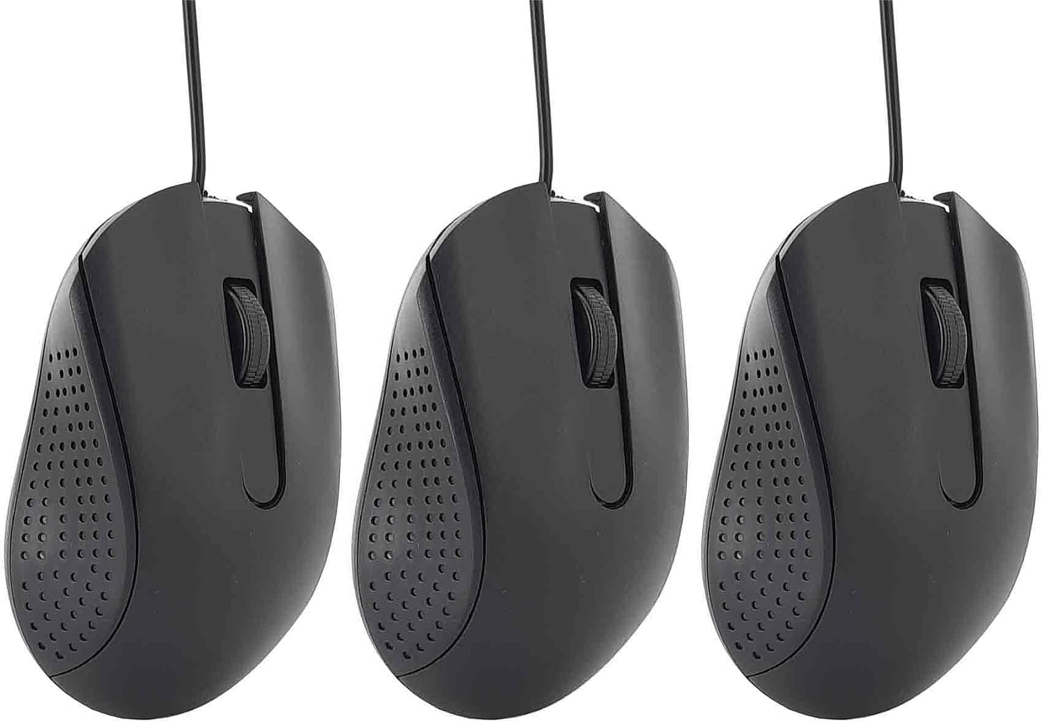 Kablolu Mouse Siyah 2 Tuşlu Ekonomik Mouse Bilgisayar Faresi Ofis ve Ev Kullanımına Uygun USB Uçlu NoteBook PC ve Bilgisayar için Uygun 2.5 x 12.5 x 16.5 cm mouse1 (3 Adet)