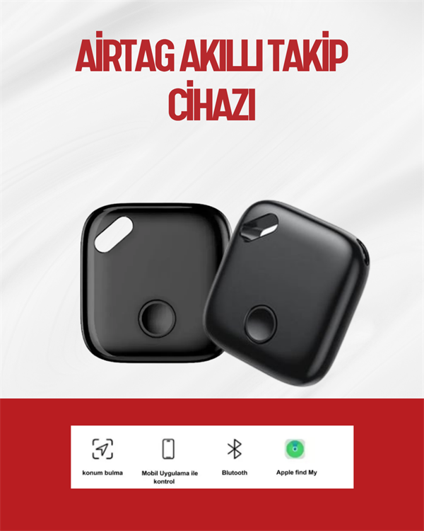 iOS Uyumlu Smart Tag | Uzun Pil Ömrü | Bul Uygulaması ile Entegre Akıllı Takip Cihazı