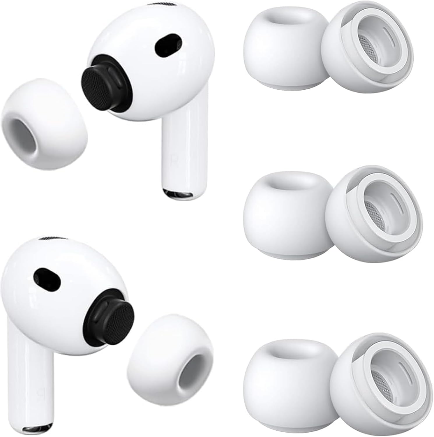 AirPods Pro 3 Uyumlu Toz Filtreli Premium Silikon Yedek Kulaklık Uçları Seti (S/M/L)