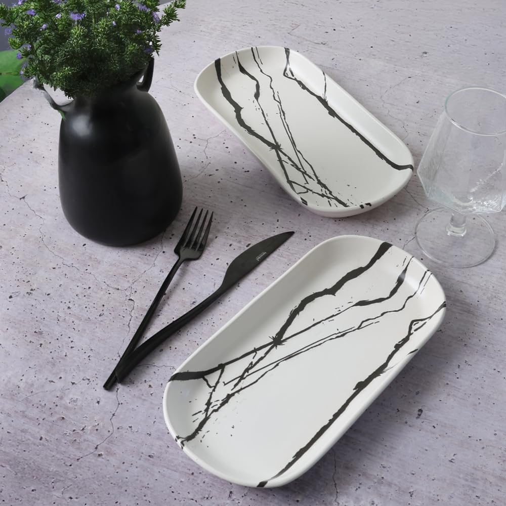 Floral Waves Noyan Kayık Tabak 26 Cm 2 Adet 22668