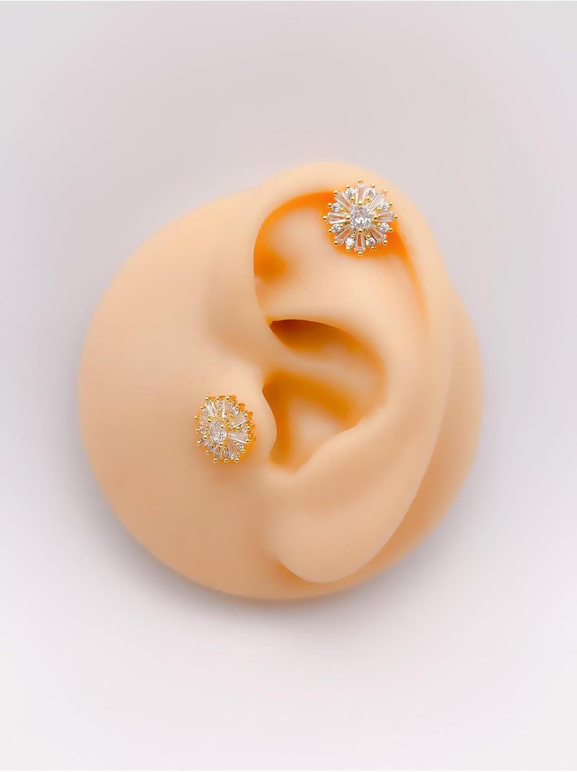 Taşlı Kar Tanesi Figürlü Kıkırdak Helix Tragus Piercing(1adet)