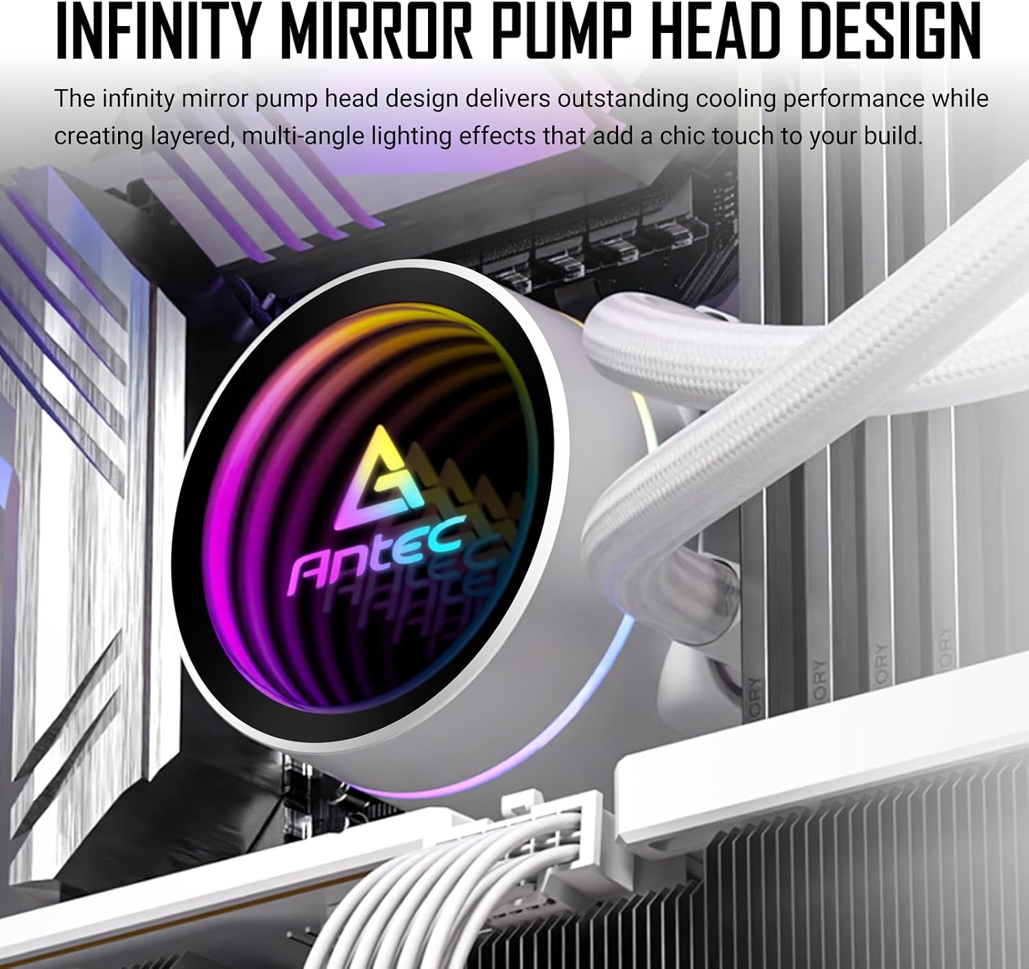 Luna 360 White ARGB, All-in-One Sıvı CPU Soğutucu, 360mm Radyatör, 3x120mm PWM ARGB Fan, Infinity Mirror Pompa Başlığı, Intel LGA1851/1700 ve AMD AM5/AM4 Uyumlu, Beyaz