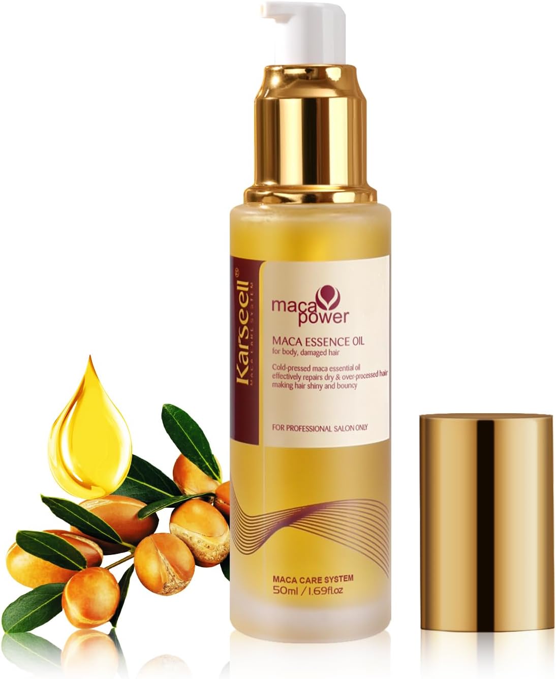Argan İçerikli Saç Bakım Yağı 50 ml Maca Özü Saç Bakım Yağı