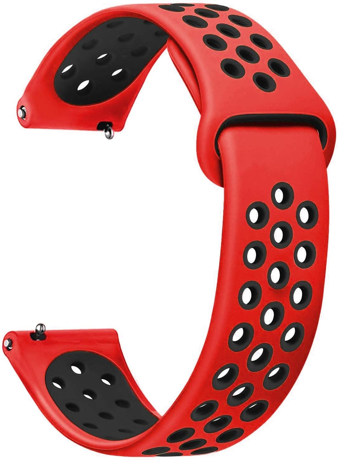 Xiaomi Watch 5 için Rainbow Gently Band Kordon Kırmızı Siyah [Watch 5 ile Uyumlu Kordon - Kırmızı - Siyah]