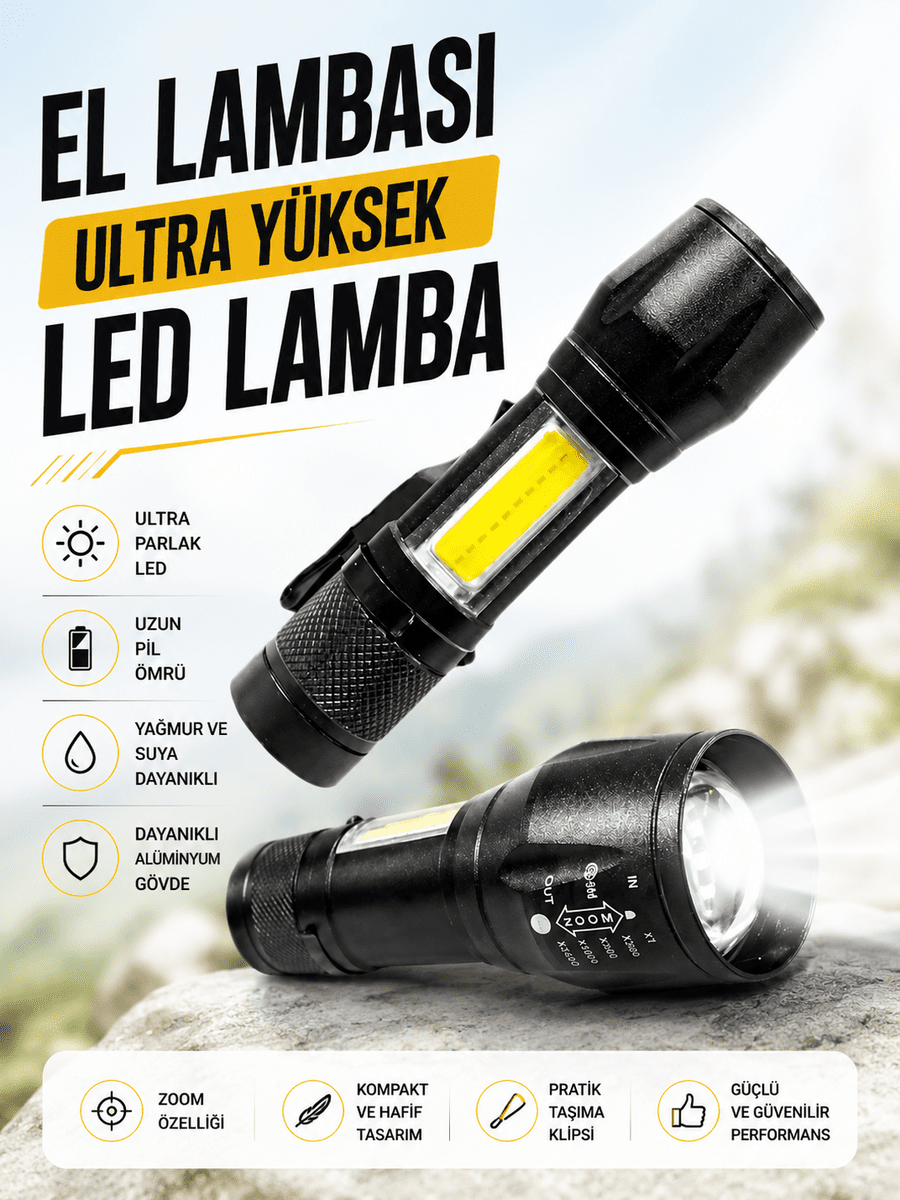 HS-41 EL LAMBASI Ultra Yüksek Led Lamba