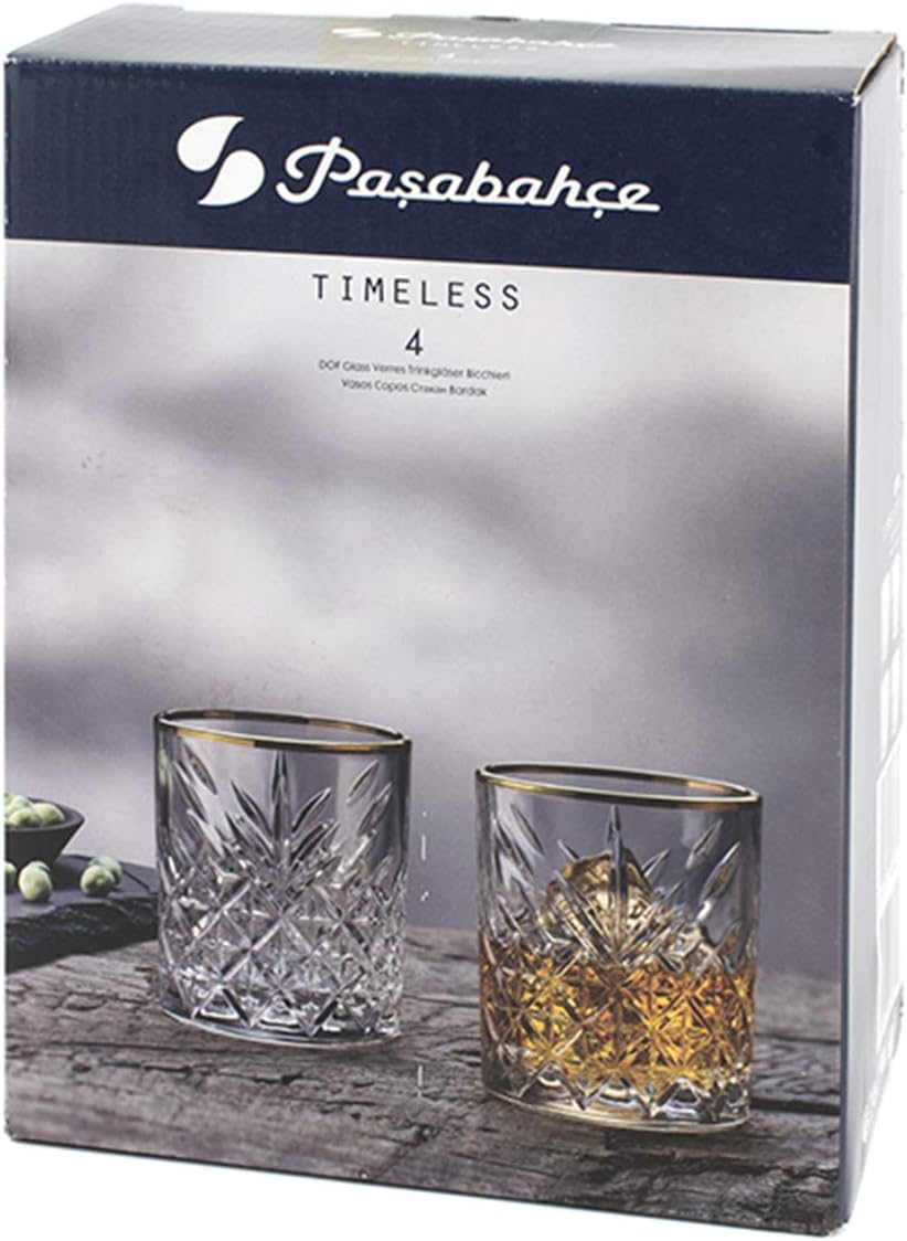 Paşabahçe GOLDEN TOUCH GOLDEN TOUCH VISKI 345 CC D 4'LÜ HEDİYELİK KUTU