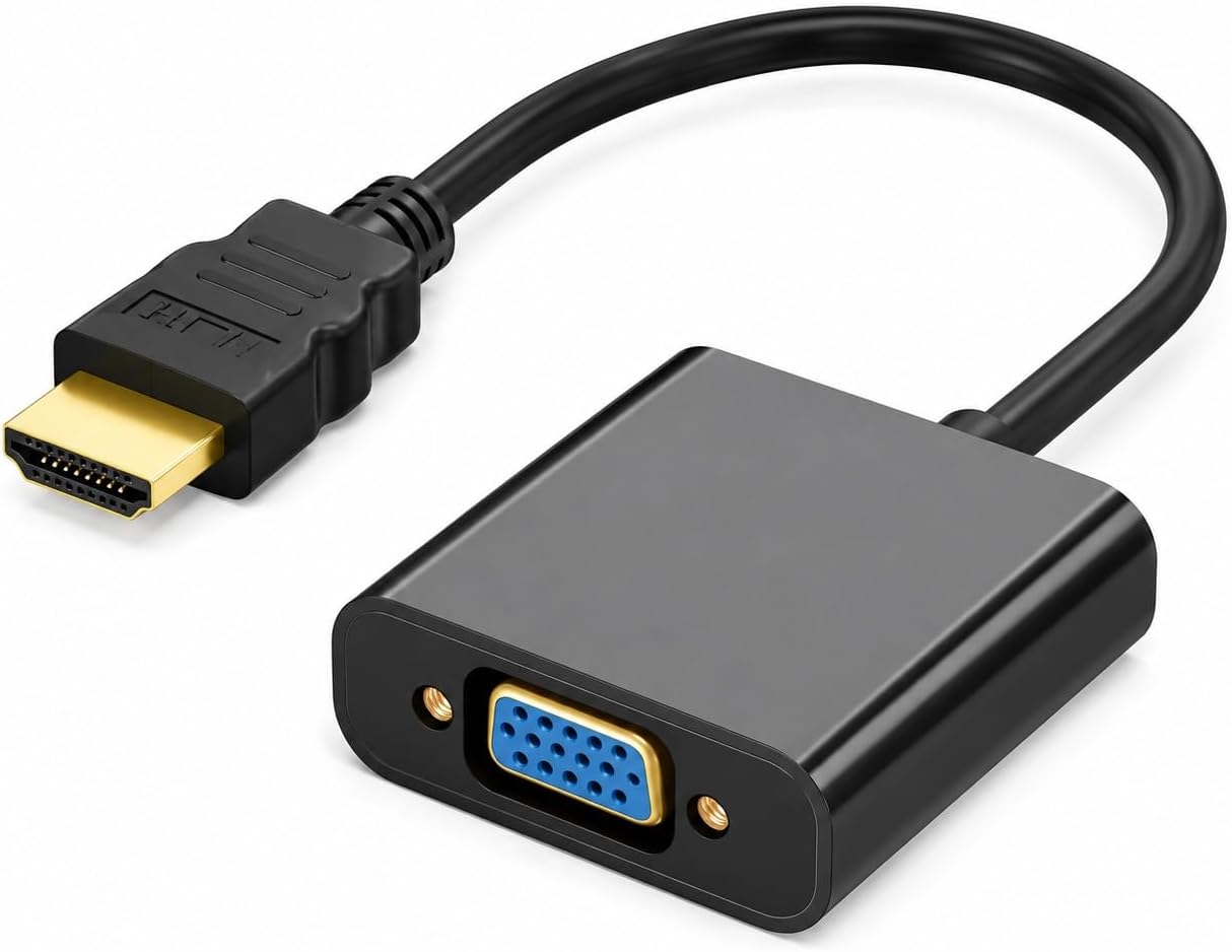 PrimeX PX-1240S HDMI to VGA Çevirici Adaptör, HDMI Erkek VGA Dişi, 30 cm, Full HD Görüntü Dönüştürücü
